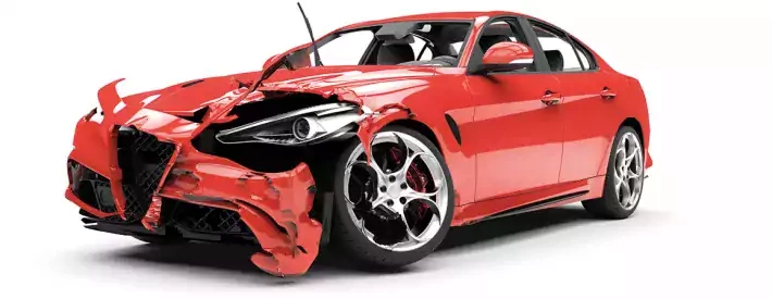red car crash