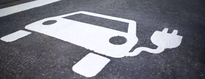 Electric Vehicle Charging Floor Sign