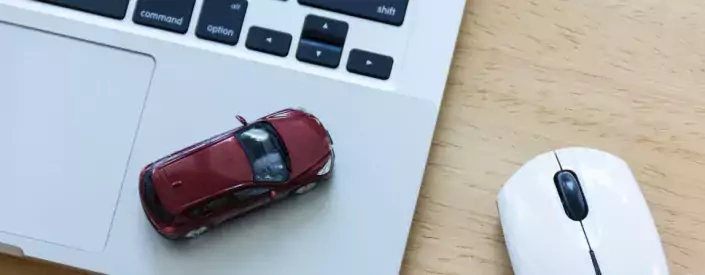 Cars on a laptop